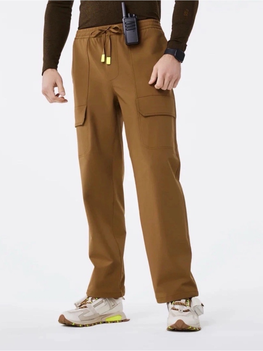 NWT FIGS Men Indestructible Cargo Scrub Pant Earth Tan Brown Ripstop XS Regular